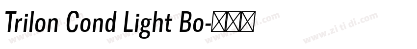 Trilon Cond Light Bo字体转换
